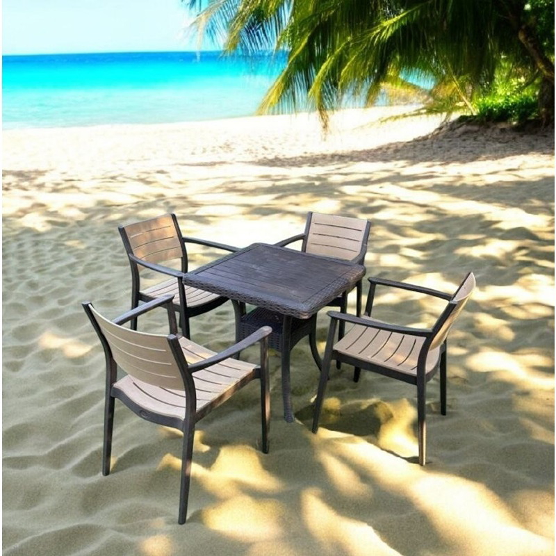 طقم جلوس خارجي, 5 قطع, ألوان متعددة - KM-EG159-83