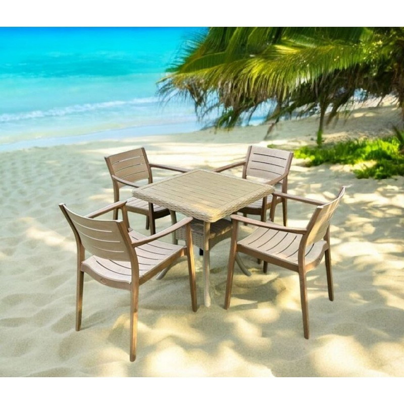 طقم جلوس خارجي, 5 قطع, ألوان متعددة - KM-EG159-83