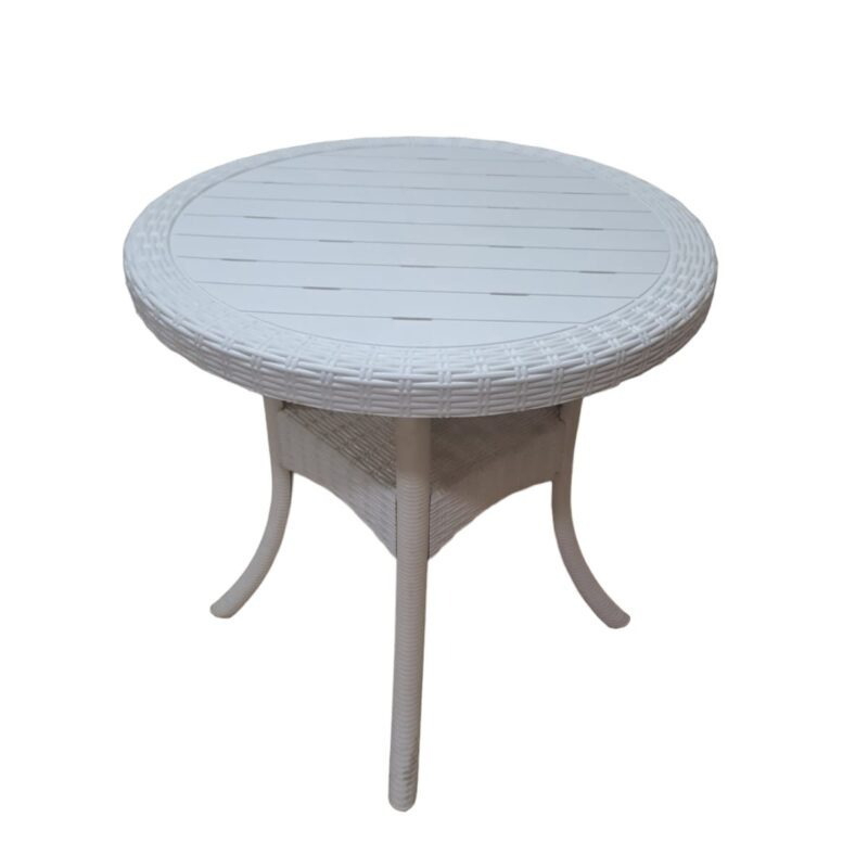 طقم جلوس خارجي, 5 قطع, أبيض/بني - KM-EG159-84