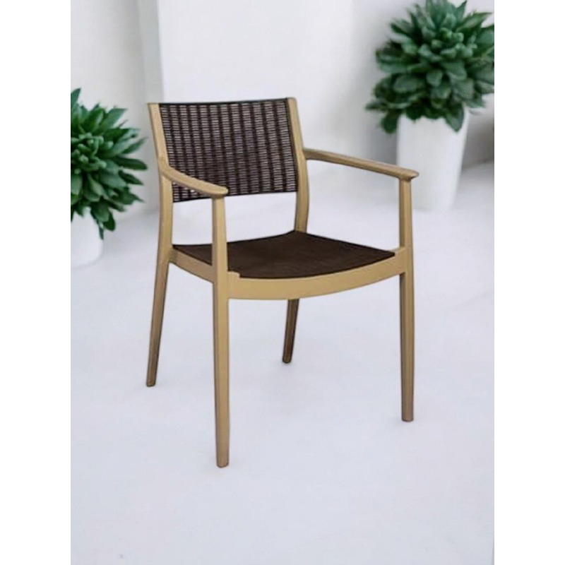 طقم جلوس خارجي, 5 قطع, أسود/بيج - KM-EG159-93