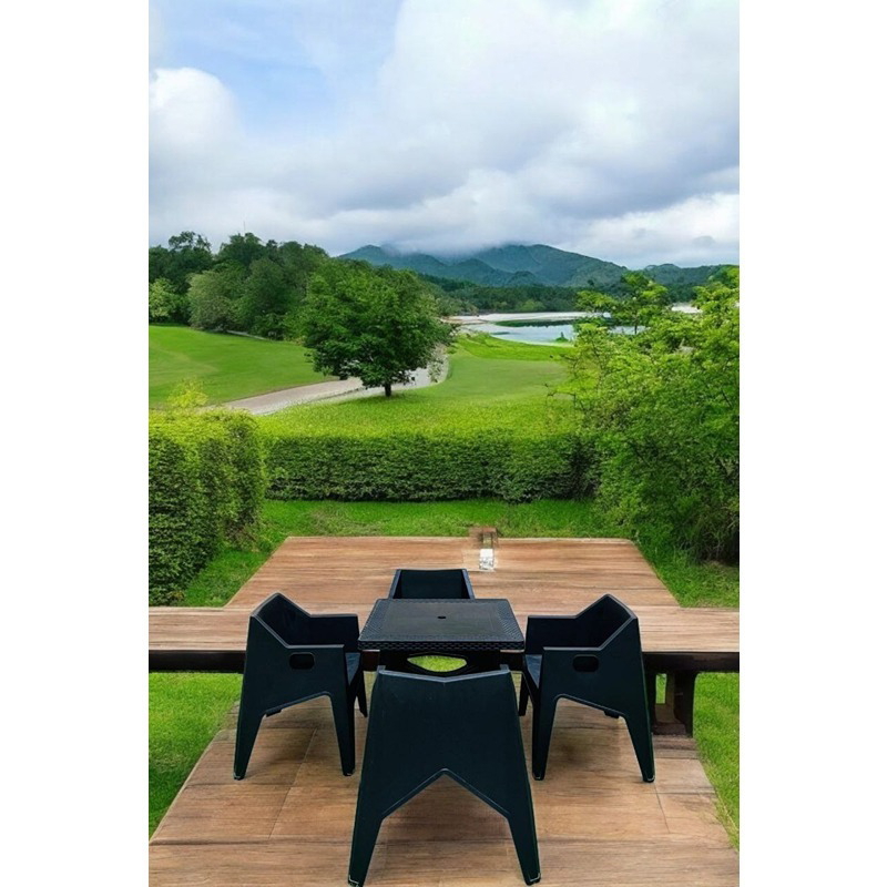 طقم جلوس خارجي, 5 قطع, ألوان متعددة - KM-EG159-95