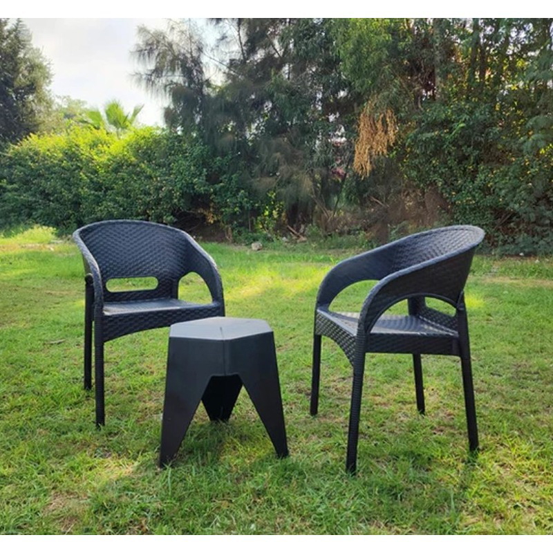 طقم جلوس خارجي, 5 قطع, أسود - KM-EG159-97