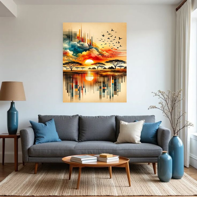 tableau, 90×60 cm, Multi colour -KM-EG161-68