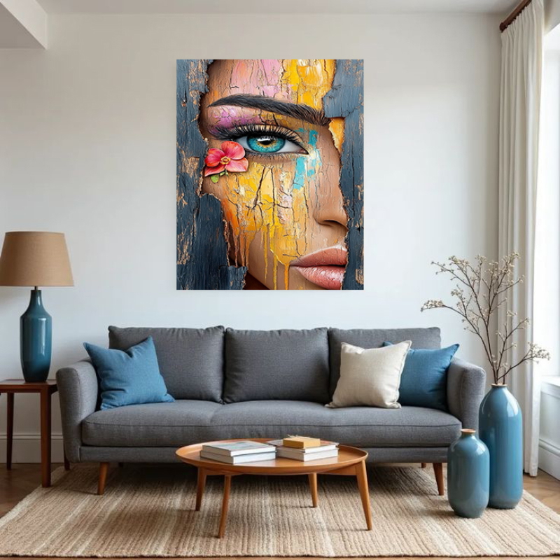 tableau, 90×60 cm, Multi colour -KM-EG161-69