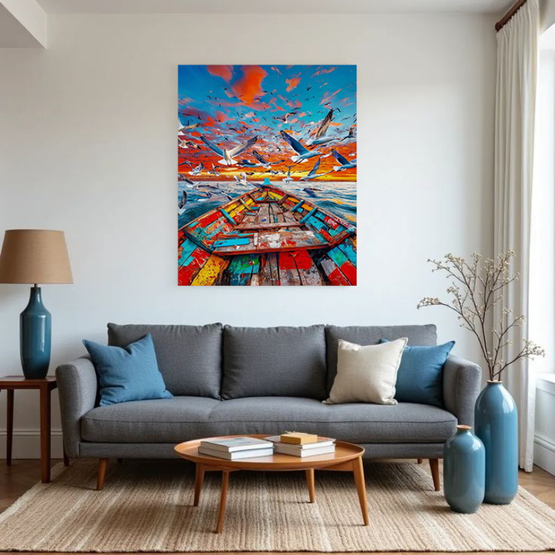 tableau, 90×60 cm, Multi colour -KM-EG161-72
