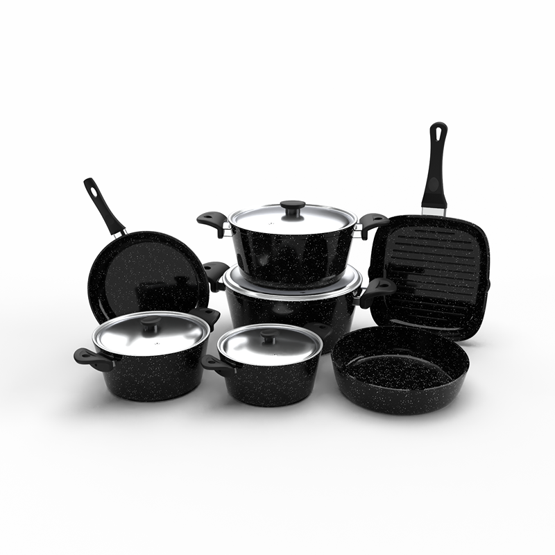Granite Cookware Set 11 pcs, Multiple color - KM-EG163-85