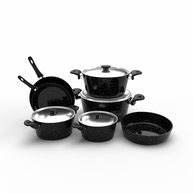Granite Cookware Set 11 pcs, Multiple color - KM-EG163-87