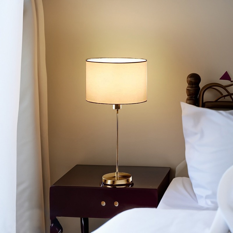 Table Lamp, 20 cm, Gold/Beige - KM-EG6-206