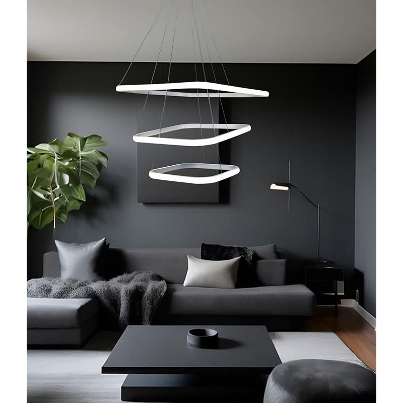 Chandelier, 60 cm, White - KM-EG6-223