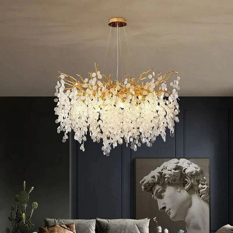Chandelier, 50 cm, Gold - KM-EG6-225