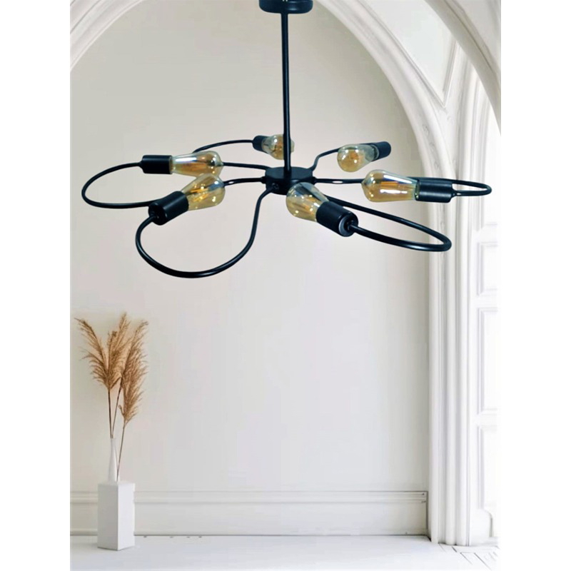 Chandelier, 90 cm, Black - KM-EG6-237