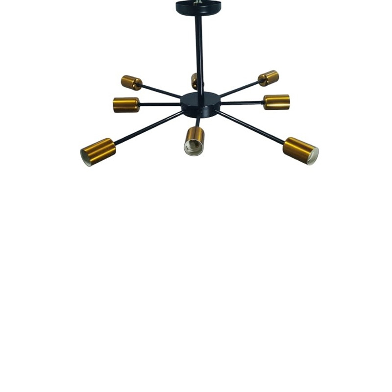 Chandelier, 90 cm, Black/Gold - KM-EG6-240