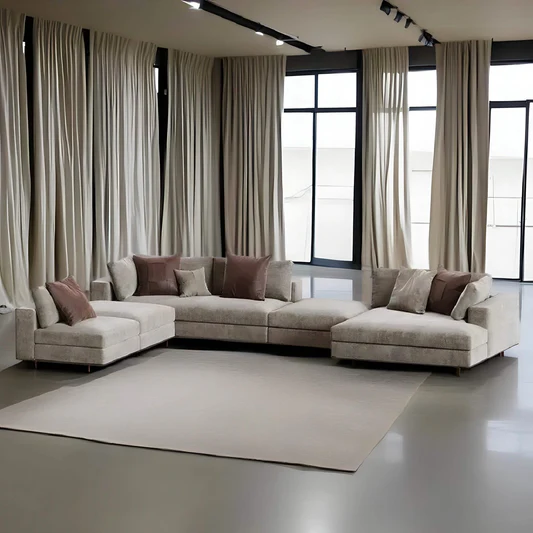 Corner sofa, 360 cm, Beige - KZ 9