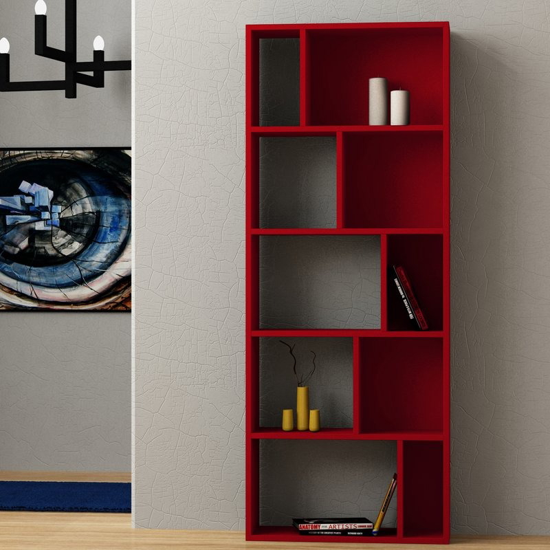 Bookcase, 160 cm, multi color - KM-EG7-142
