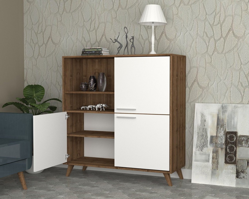 Shoe Cabinet, 100 cm, Wood/white - KM-EG7-151