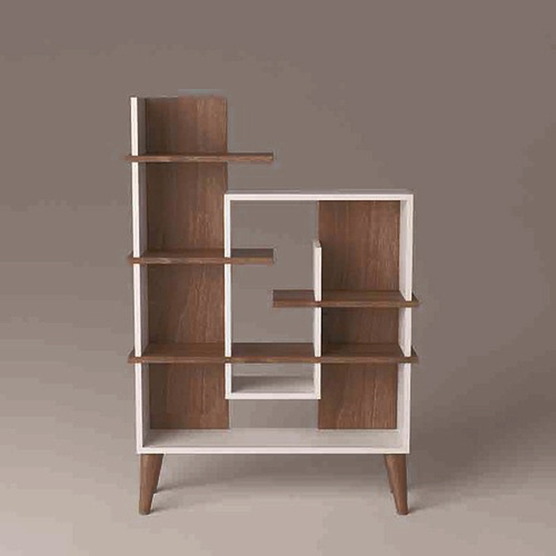 مكتبه, 117 سم, ابيض و خشبي - KM-EG7-155