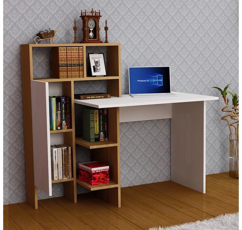 Desk, 120 cm, White/wood - KM-EG7-162