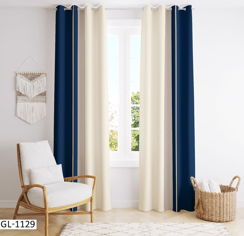 ستارة ديجيتال, 280 سم, أوف وايت/كحلي - KM-EG131-234