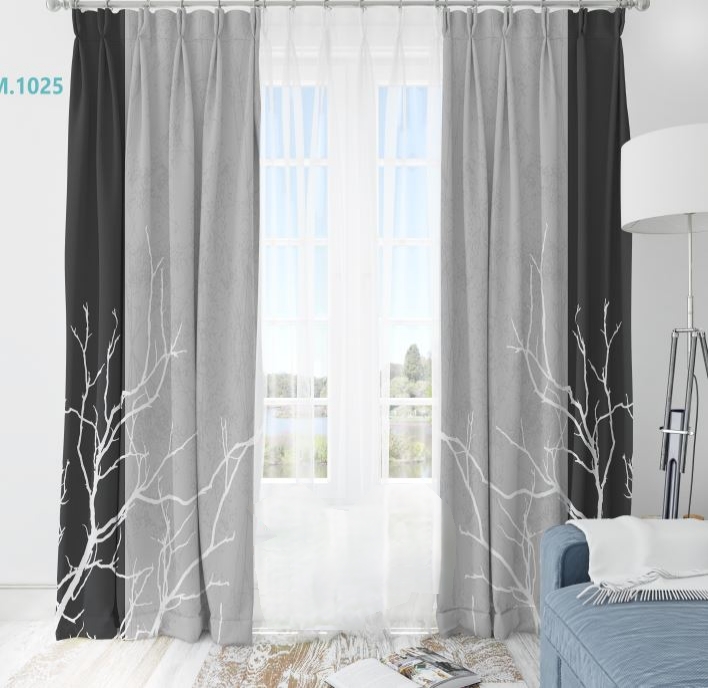 Digital Curtain, 280 Cm, Grey - KM-EG131-241