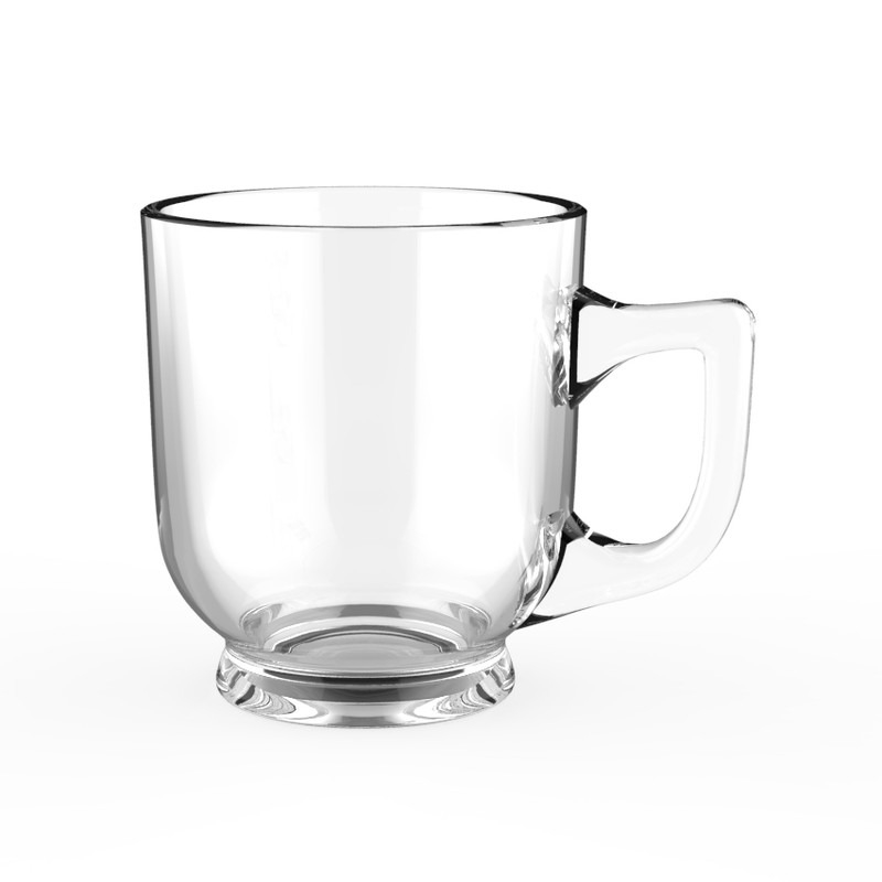 طقم مجات شاي أورلاندو مع طباعة, 3 قطع, شفاف - KM-EG126-33