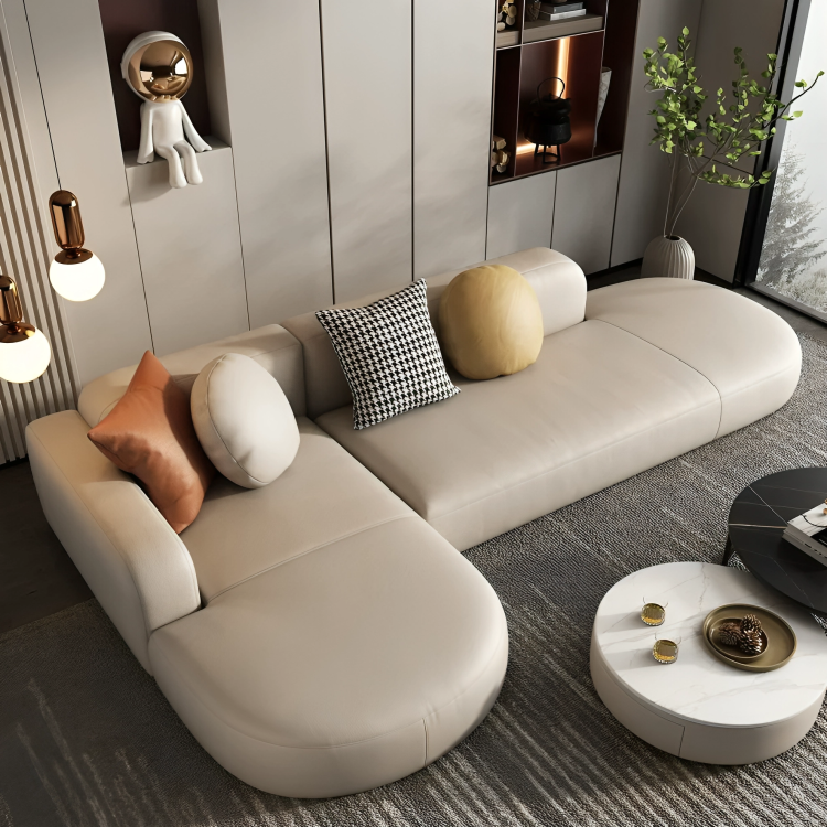 Corner Sofa, 280 cm, Off White - KM-EG129-15