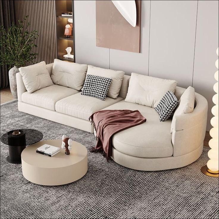 Corner Sofa, 280 cm, Off White - KM-EG129-17