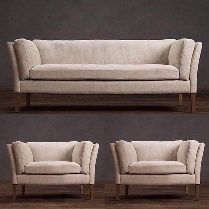 Living Room Set, 3 Pcs, Beige - KM-EG129-18