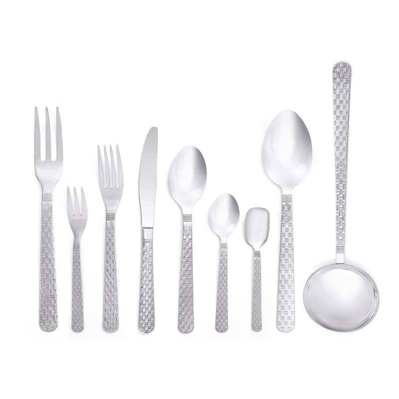 Bamboo Serveware Set, 87 Pcs, Silver - KM-EG64-63