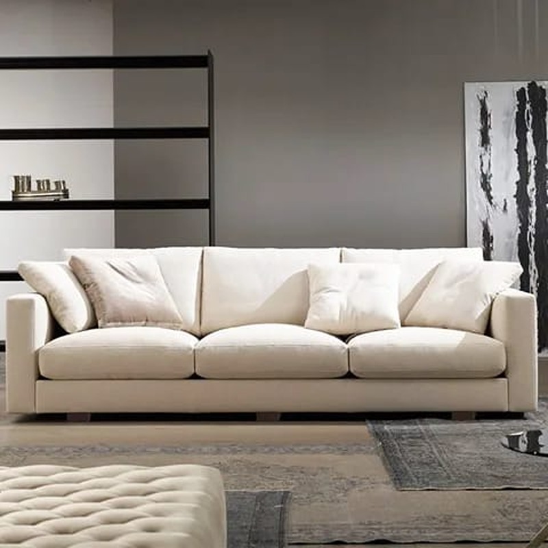 Three Seater Sofa, 220 cm, Off White - KM-EG152-33