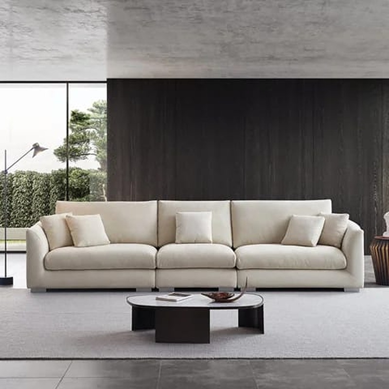 Three Seater Sofa, 250 cm, Off White - KM-EG152-34