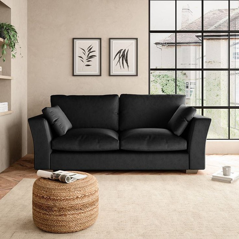 Two Seater Sofa, 160 cm, Black - KM-EG152-40