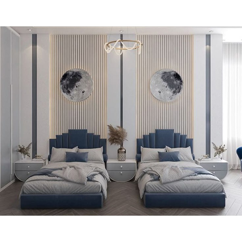 Bed, 2 Pcs, Dark Blue - KM-EG152-64