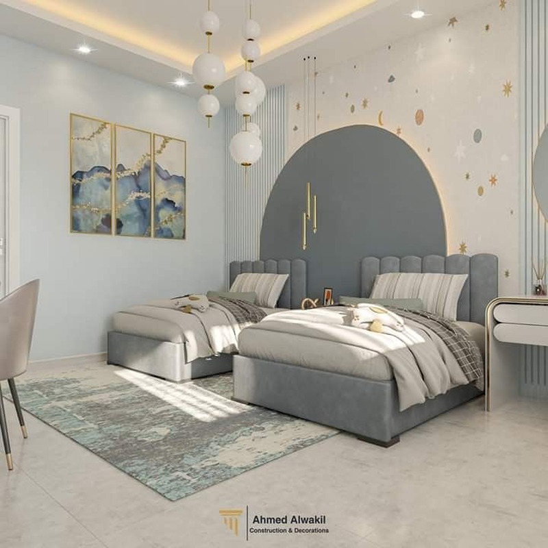 Bed, 2 Pcs, Grey - KM-EG152-66