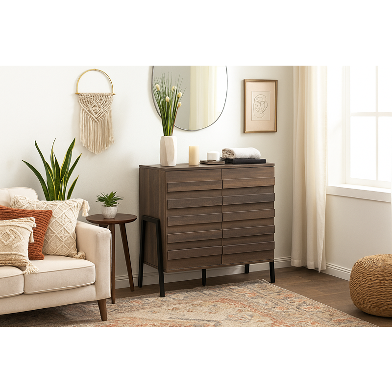 Shoe Cabinet, 80 cm, Brown - KM-EG168-12