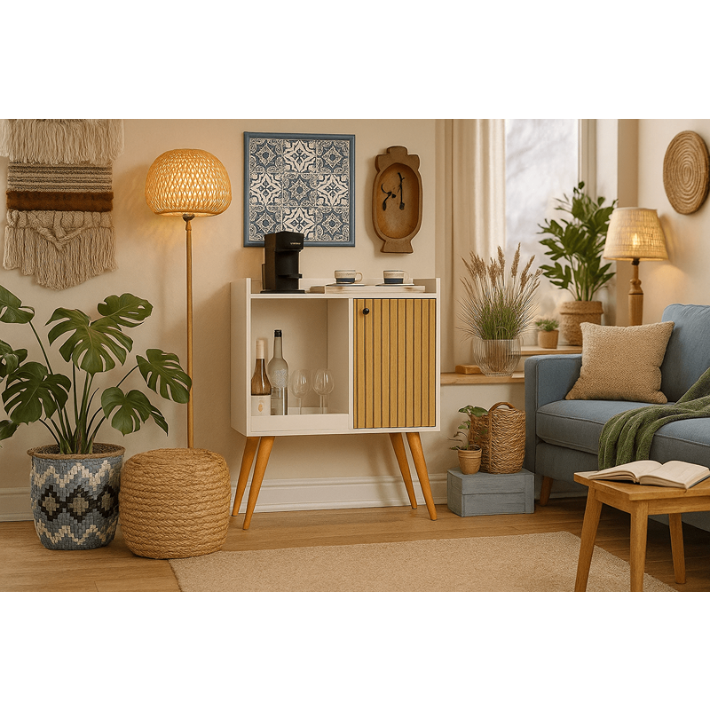 Coffee Corner, 80 cm, Wood/White - KM-EG168-42