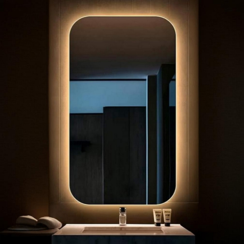 مرآة, 110 × 70 سم, فضي - KM-EG165-34