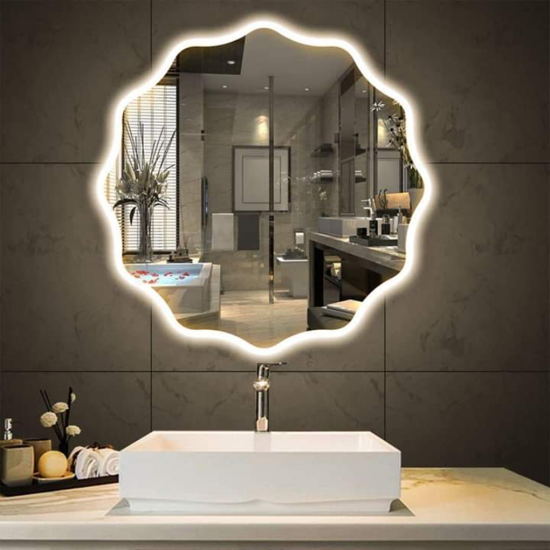 مرآة, 75 × 75 سم, فضي - KM-EG165-39