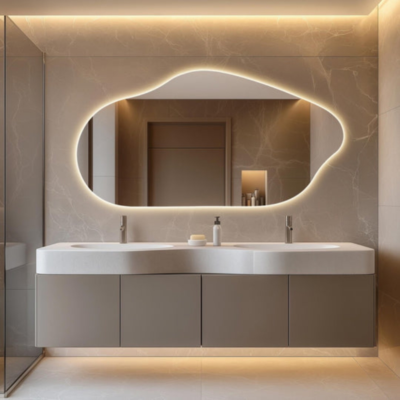 مرآة, 75 × 110 سم, فضي - KM-EG165-50