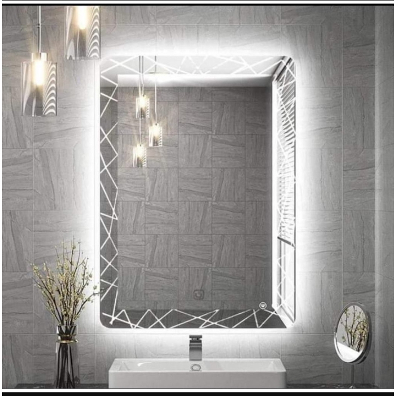 مرآة, 70 × 50 سم, فضي - KM-EG165-54