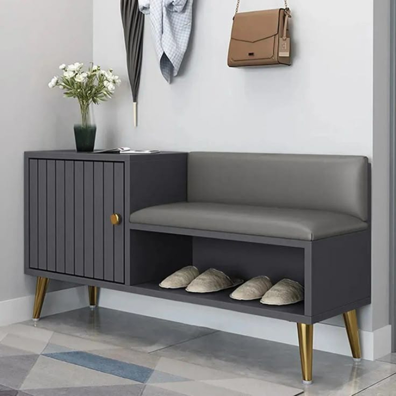 Shoe Cabinet , 120 cm, black - KM-EG167-55