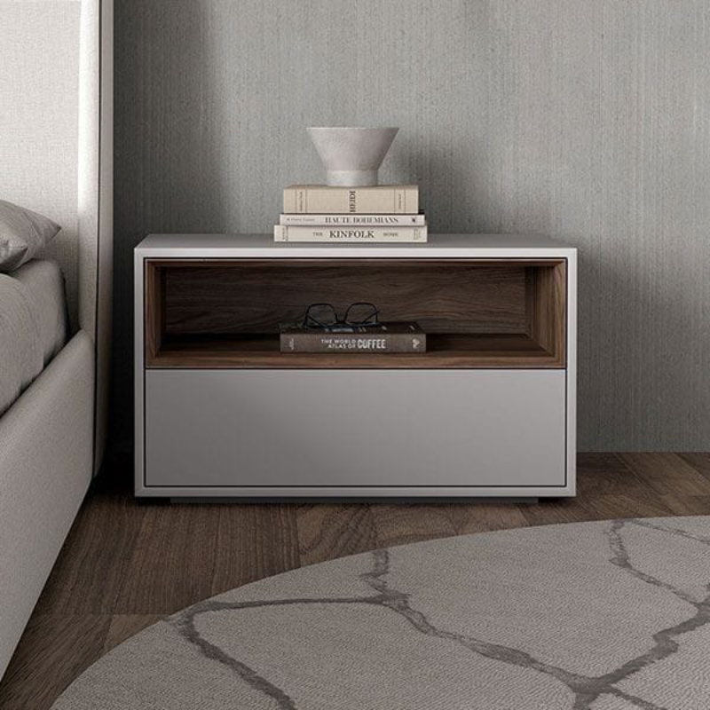 Drawer unit, 55 cm, White/Wood - KM-EG167-60