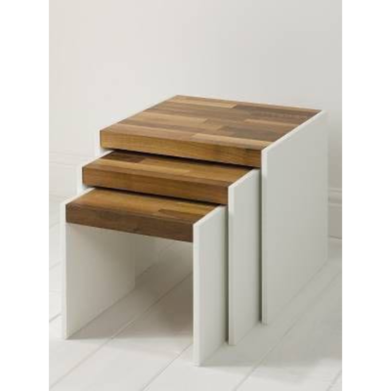 coffee table, 60 cm, White/Wood - KM-EG167-71