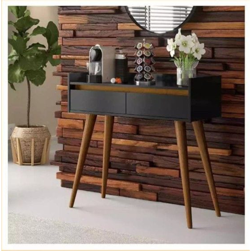 Coffee corner, 100 cm, wooden/black - KM-EG167-84