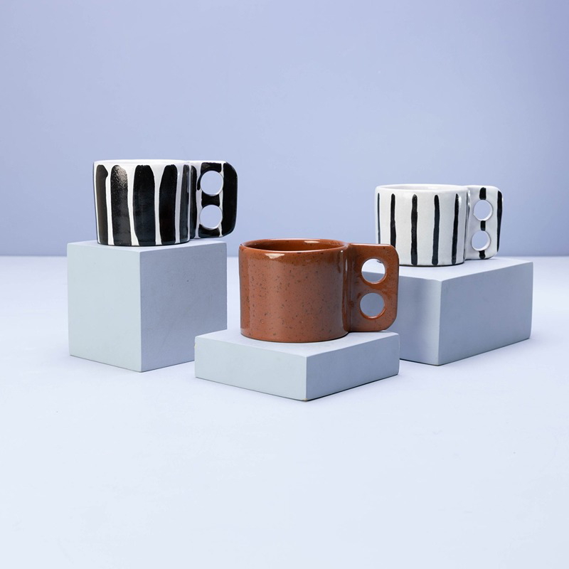 Desert Ring Mug Set, 250 ml, Multiple Colors - KM-EG55-302