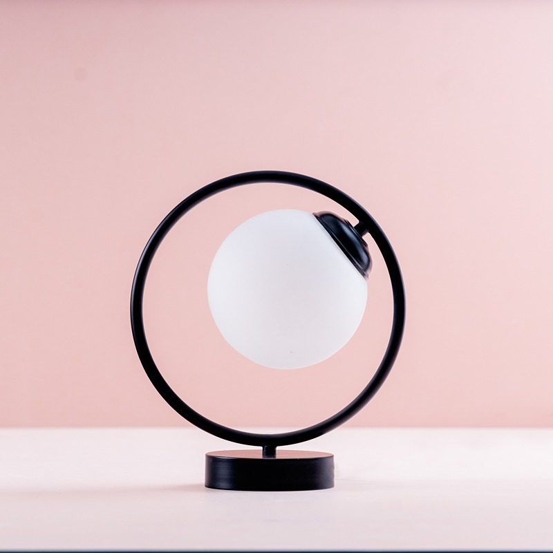 Desk Lamp, 20 cm, Black/White - KM-EG55-372