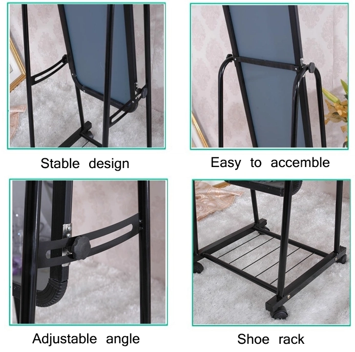Stand Mirror, 45 cm, Black - KM-EG114-16