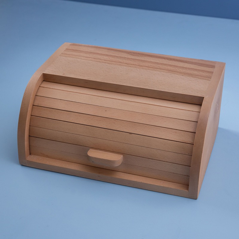 Rustic Roll Bread Box, 40 x 30 cm, Wood - KM-EG55-428