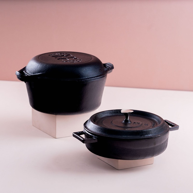 DutchOven Duo Set, 2 Pcs, Black - KM-EG55-453