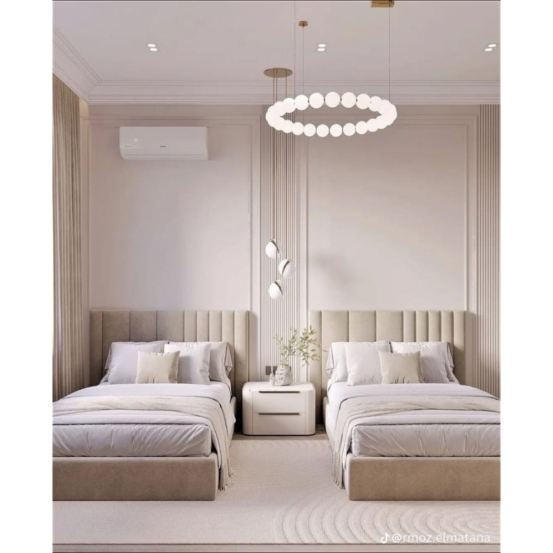 Two children's beds, 2 pcs, Beige - KM-EG155-30