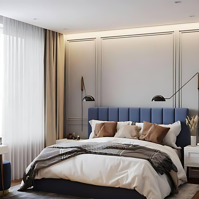 Bed, Multiple Sizes, Navy - KM-EG171-04